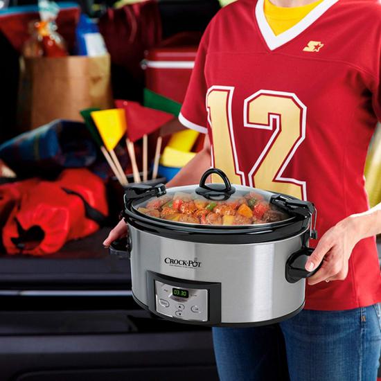 crock-pot sccpvl610-r-a programmable cook and carry oval slow