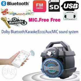 Outdoor Bluetooth/Karaoke/Mic/Aux LED subwoofer sound system