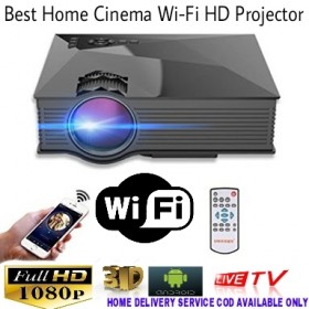 1080p HD SMP WIFi LED PROJECTOR DLNA/Screen Mirror/HDMI/VGA/USB/SD input BEST US: HOME TV/outdoor cinema/GAME/MOVIE