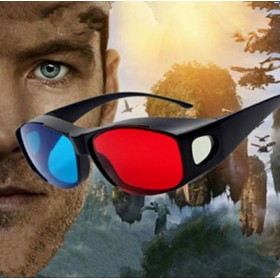 New Red With Blue 3D Glasses Frame For Dimensional Anaglyph Movie