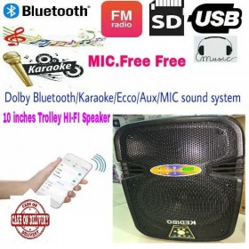 Trolly Bluetooth Speaker HIFI KEDBIO 10 inc. karaoke/Amplifier/Mic/Aux