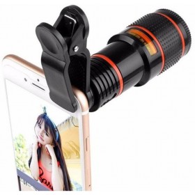 HA 14X Zoom 4K HD Telepo Phone Lens Monocular Telescope Camera for iPhone Xs Max XR X 8 7 Plus Samsung Android Smartphone Mobile Color Black