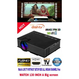 1080p HD SMP WIFi LED PROJECTOR DLNA/Screen Mirror/HDMI/VGA/USB/SD input BEST US: HOME TV/outdoor cinema/GAME/MOVIE